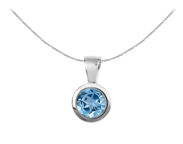 Jacques Lemans  SE-C101.1L Kette Sterlingsilber blauer Topaz